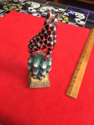 OAXACAN WOOD ART CARVING Cactus Animal Created by ALEJANDRINO FUENTES Mexico 4