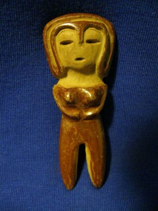 Vintage Aztec Mayan Tribal Fertility Goddess Sculpture - Small 3 1/2 " Tall