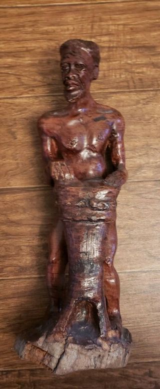 16 " Wooden Man Tribal Art African Statue Figural Collectible