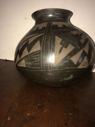 Vintage Mata Ortiz Casas Grande Black Incised Large Vase Mexico 6