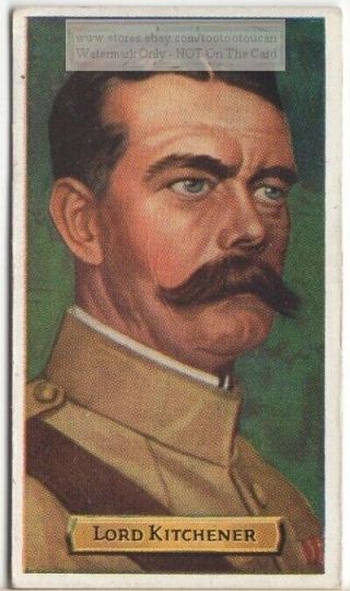 Lord Kitchener Boer War British Army Officer 80,  Y/o Trade Ad Card