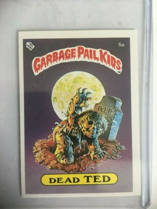 1985 Topps Uk (ireland) Mini Card 5a " Dead Ted " Mt/nmt S/h