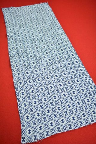 Za36/50 Vintage Japanese Fabric Cotton Antique Boro Patch Indigo Blue 38.  2 "