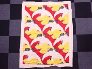 77275 Japanese Kimono / Vintage Cover For Futon / Cranes With Cloud