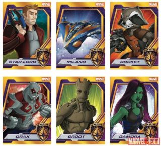 Marvel Disney Xd Guardians Of The Galaxy Sdcc Exclusive Promo Card Set Of 6