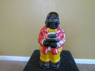 Vintage Black Americana Uncle Mose Ceramic Cookie Jar 10.  5 X 5 "