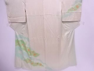 80265 Japanese Kimono / Antique Kimono / Shibori / Cloud With Flower