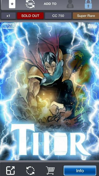 Topps Marvel Collect Thor (beta Ray Bill) Thorsday Marathon Week 5 Digital