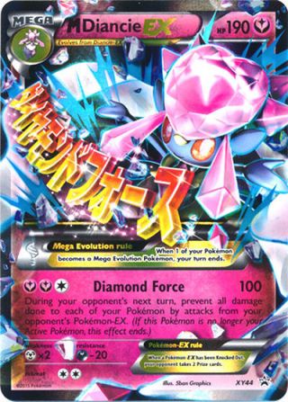 Mega M Diancie Legendary Ex Ultra Rare Holo Pokemon Card Promo Xy44