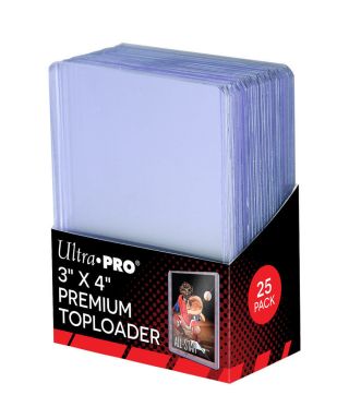 Ultra Pro 3 " X 4 " Clear Premium Toploader Card Protectors - Packet Of 25
