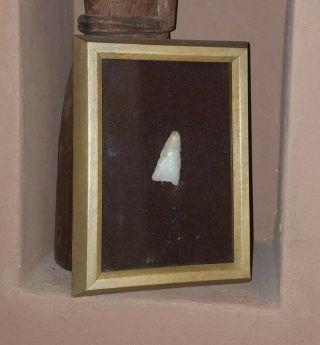 Old Framed Arrowhead Found Sutton,  N.  H.  History On Back Native American Indian