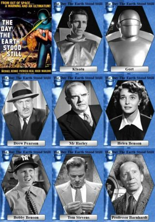 The Day The Earth Stood Still (1951) Movie Trading Cards.  Klaatu Gort Rennie