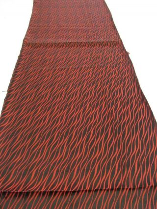 Waves Black And Red Feels So Soft Japan Kimono Silk Fabric 45 " L 385
