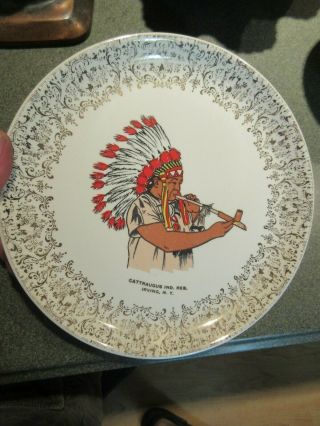 Antique Native American Plate Cattaraugus Indian Reservation Irving Ny