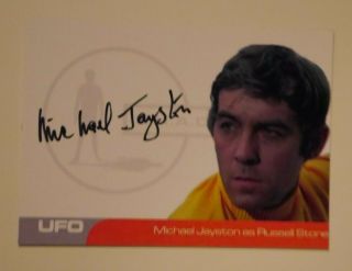 Ufo Autograph Card Michael Jayston As Russel Stone Mj2