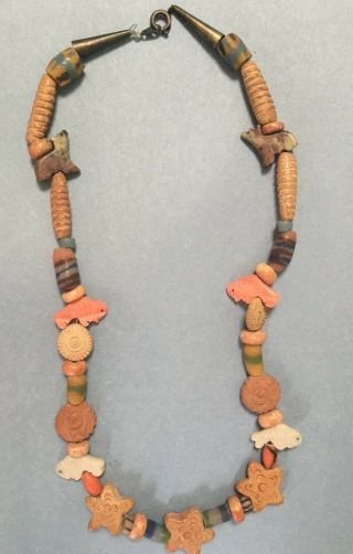Native American Indian Fetish Necklace Animal Beads Navajo Tribe Bear Vintage