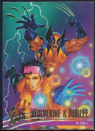 1996 X - Men Ultra Wolverine Trading Card 81 Wolverine & Jubilee