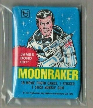 1979 Topps Moonraker James Bond 007 Wax Pack Authentic/unopened
