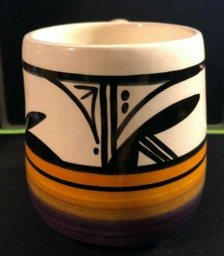 Vintage Native American Indian Ute Tribe Handthrown Ooak Coffee Mug 1971 Signed