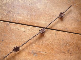 Stubbes Small Notched Corners Metal Plate - Antique Barbed Barb Bobbed Bob Wire