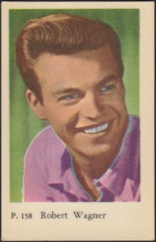 Robert Wagner - 1958 Vintage Swedish P Set Movie Star Gum Card P.  158
