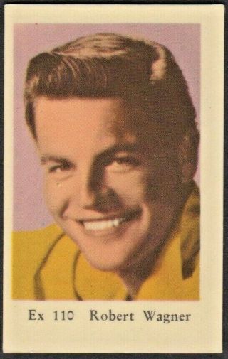 Robert Wagner - 1962 Vintage Swedish Ex Set Movie Star Gum Card Ex 110