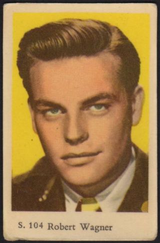 Robert Wagner - 1957 Vintage Swedish S Set Movie Star Gum Card S.  104