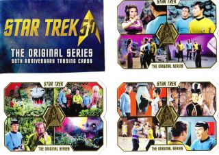 Star Trek Tos 50th Anniversary - - Complete 80 - Card Die - Cut/gold Foil Base Set