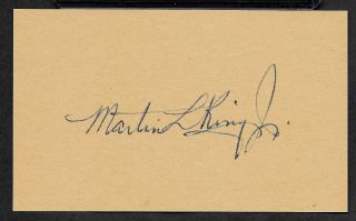 Martin Luther King Jr Autograph Reprint On Period 1960s 3x5 Card