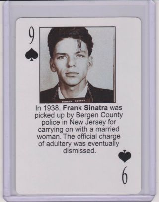 Rare 2003 Starz Behind Barz Frank Sinatra Playing Card Mug Shot My Way