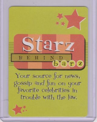 RARE 2003 STARZ BEHIND BARZ FRANK SINATRA PLAYING CARD MUG SHOT MY WAY 2