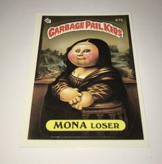 Vintage 1985 Topps Garbage Pail Kids Card Mona Loser Funny Novelty 67b