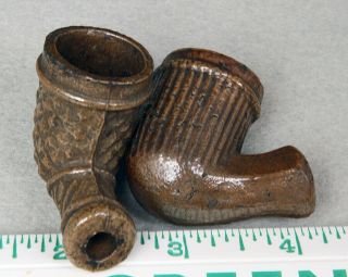 2 VINTAGE CLAY POTTERY PIPE BOWLS 5