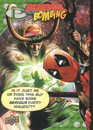 2019 Upper Deck Marvel Deadpool Deadpool Bombing Inserts Db7 Loki