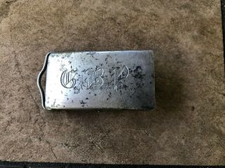 W.  Sterling Vintage Sterling Silver Mens Belt Buckle 26g