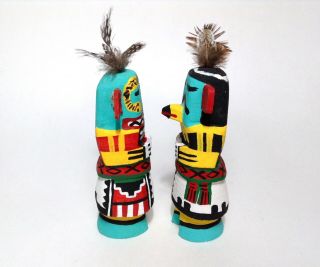 2 Kachina Dolls Eagle & Guard Handmade Signed By L.  Pooley 6.  5 