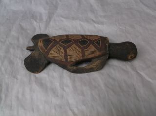 Folk Art Hand Carved Native American Pueblo Wooden Turtle Southwestern Us
