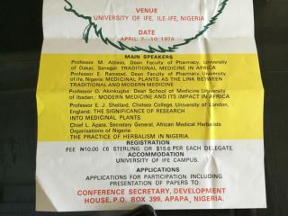 NIGERIA 1974 PAN AFRICAN CONFERENCE 11X17 Poster & Letter Brock Peters Estate 4