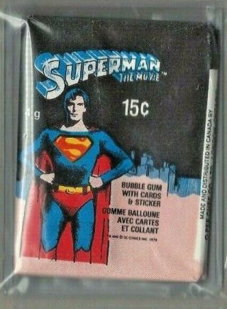 1978 O - Pee - Chee Superman The Movie Wax Pack Authentic/unopened
