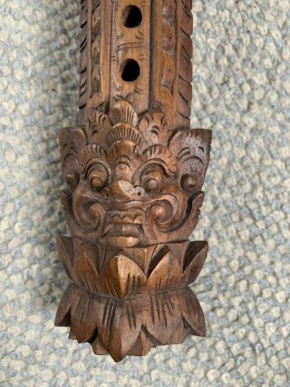 Vintage wooden Barong Flute from Bali,  Indonesia 2
