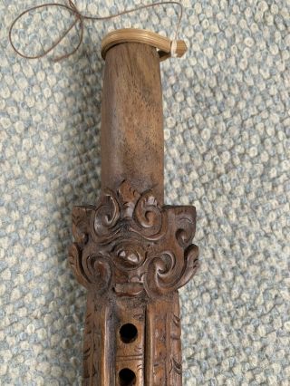 Vintage wooden Barong Flute from Bali,  Indonesia 3