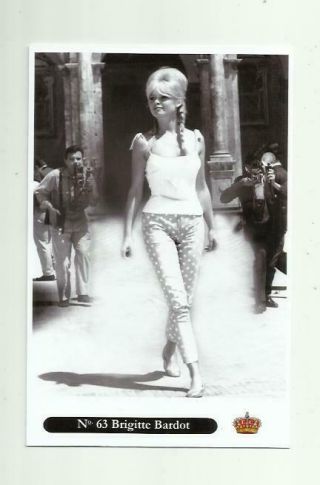 N497) Brigitte Bardot Empire (63) Photo Postcard Film Star Pin Up Glamour
