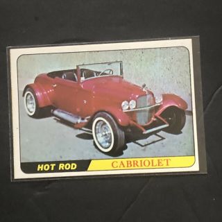 1968 Topps Hot Rods Card 6 Cabriolet Hollywood A Go Go Tv Show Car