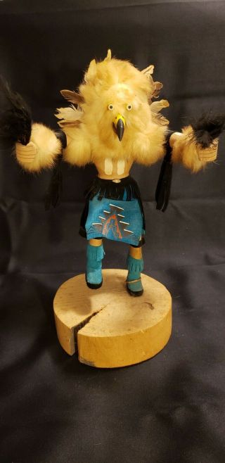 Vintage Native American Carved Kachina Doll - Owl - Signed