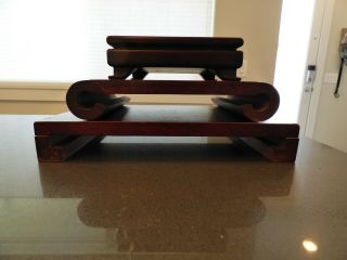 Vintage Asian Chinese Wood Display Stands