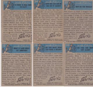 Many Listed Set Break 1956 Elvis Bubbles Pick One Card/multiple Cards