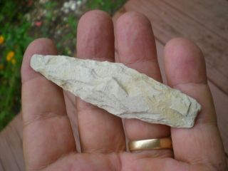 Nc Authentic Arrowheads:huge 3 5/8 " Long Guilford Lance Spear Point,  Wake Co.  Nc