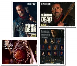 The Walking Dead Season 6 - Negan & Lucille - 2 Card Promo - Jeffrey Dean Morgan