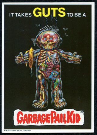 1986 1st Series,  Giant 5 " X 7 " It Takes Guts To Be A Garbage Pail Kid - 12