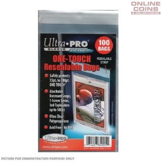 Ultra - Pro One Touch Resealable Bags - Ultra Clear - Pack Of 100 - 84005